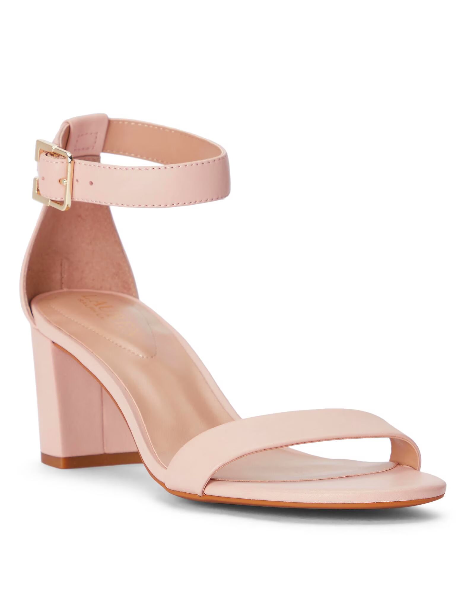 Сандалии Waverli Nappa Leather Sandal Ralph Lauren, светло-розовый — фото 4