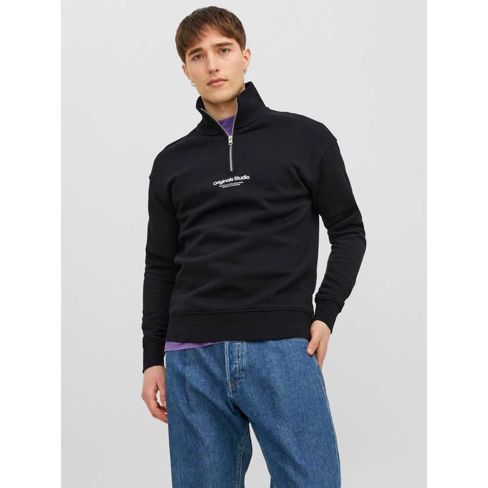 

Толстовка Jack & Jones Vesterbro Sweat Quarter Zip Hn Sn Half Zip, черный
