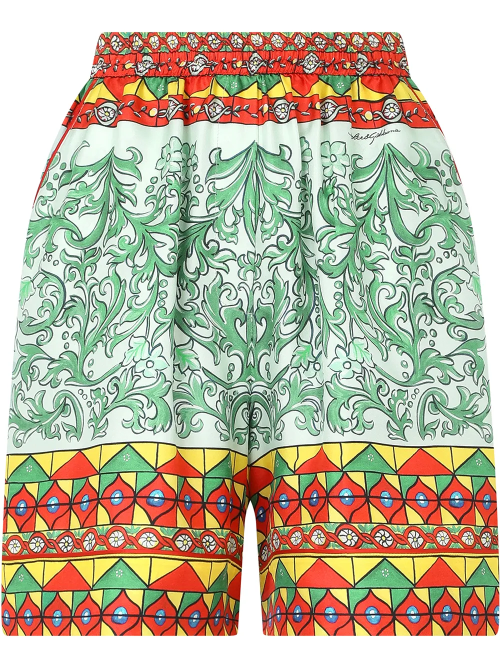 

Твиловые шорты с принтом Carretto DOLCE & GABBANA, синий