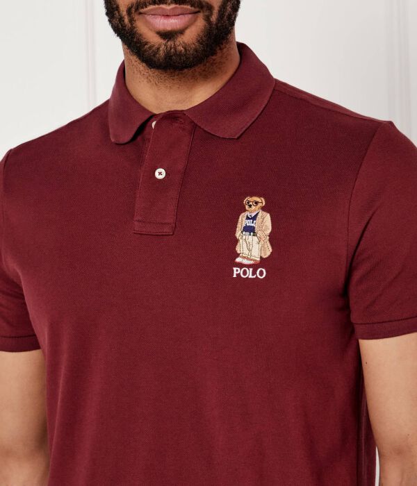 Рубашка поло Custom slim fit Polo Ralph Lauren, красный — фото 4