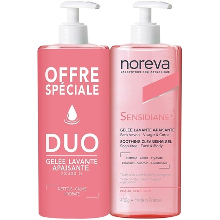 

Успокаивающий очищающий гель Sensidiane 400 г - Упаковка из 2 шт Noreva