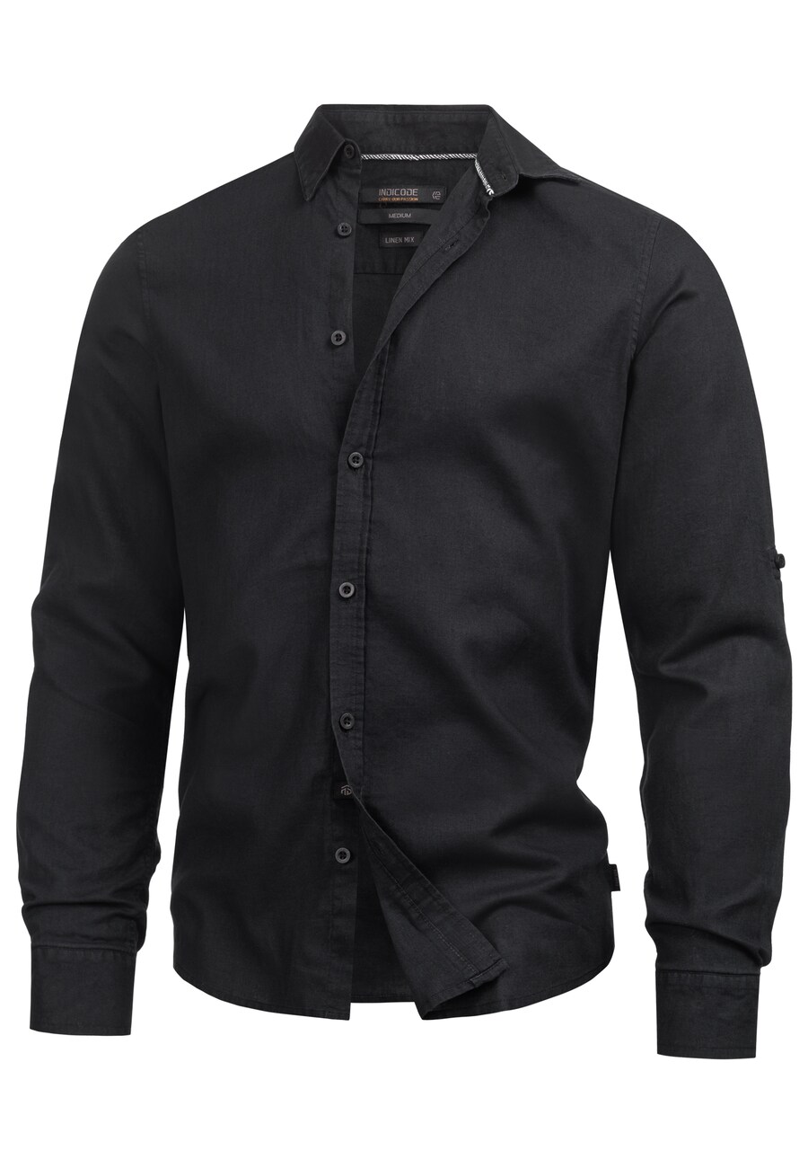 

Рубашка на пуговицах классического кроя INDICODE JEANS Brayden, черный
