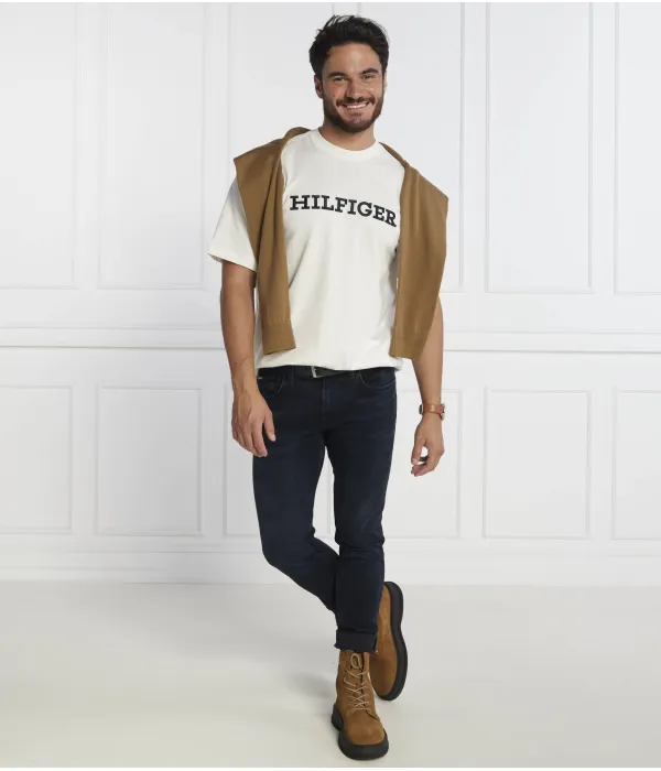 Футболка с монотипной вышивкой Relaxed fit Tommy Hilfiger, белый — фото 2