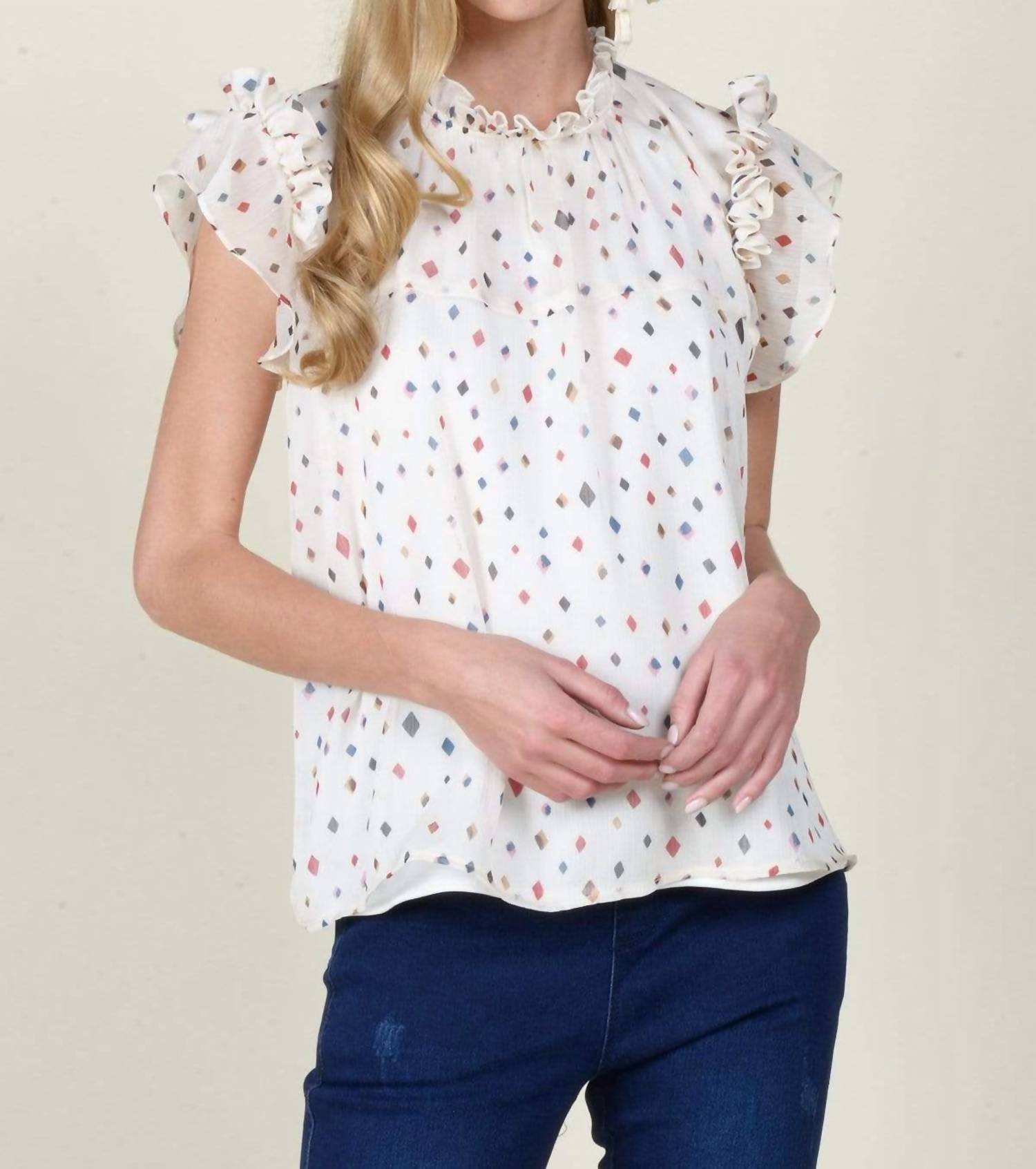 

Топ из шифона Heidi с принтом Funfetti EVA FRANCO, цвет funfetti print