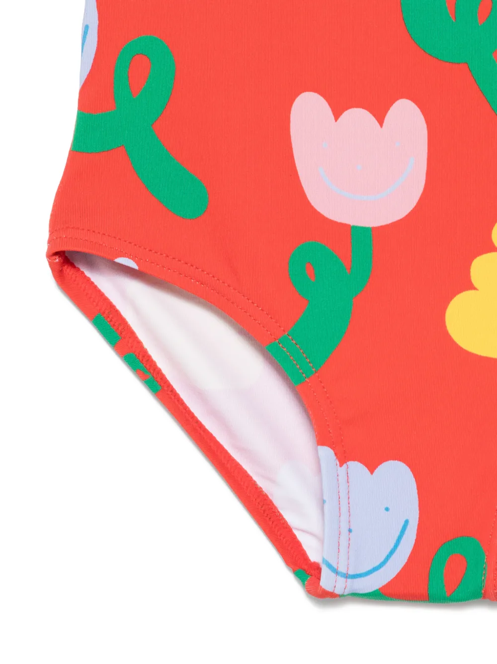 Купальник с цветочным принтом Stella Mccartney Kids, красный — фото 2