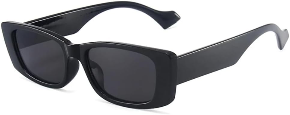 

Ретро маленькие прямоугольные солнцезащитные очки для женщин, популярный модный тренд, конфетные цвета, для мужчин — квадратные очки, защита от УФ-излучения UV400 UATXTAU, Black Gray