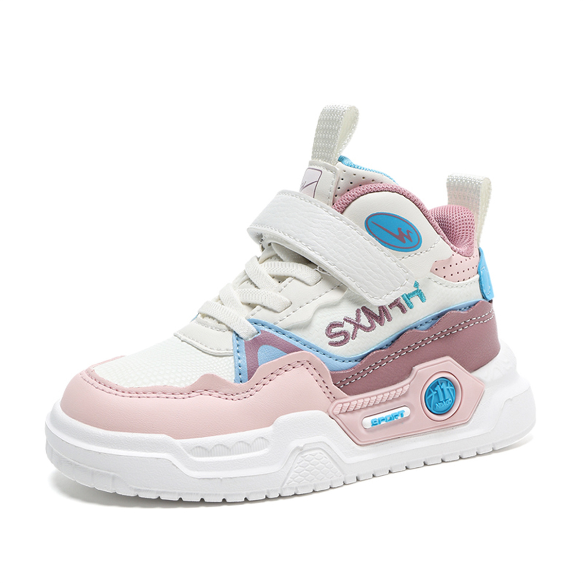 

Скользоустойчивые, износостойкие, амортизирующие, легкие, комфортные детские повседневные кроссовки Kids' Binary, розовый/фиолетовый