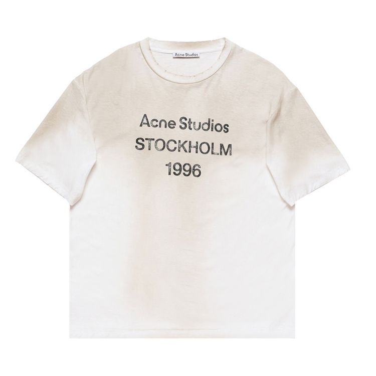 

Футболка Acne Studios Logo Relaxed Fit T-Shirt Dusty White, белый