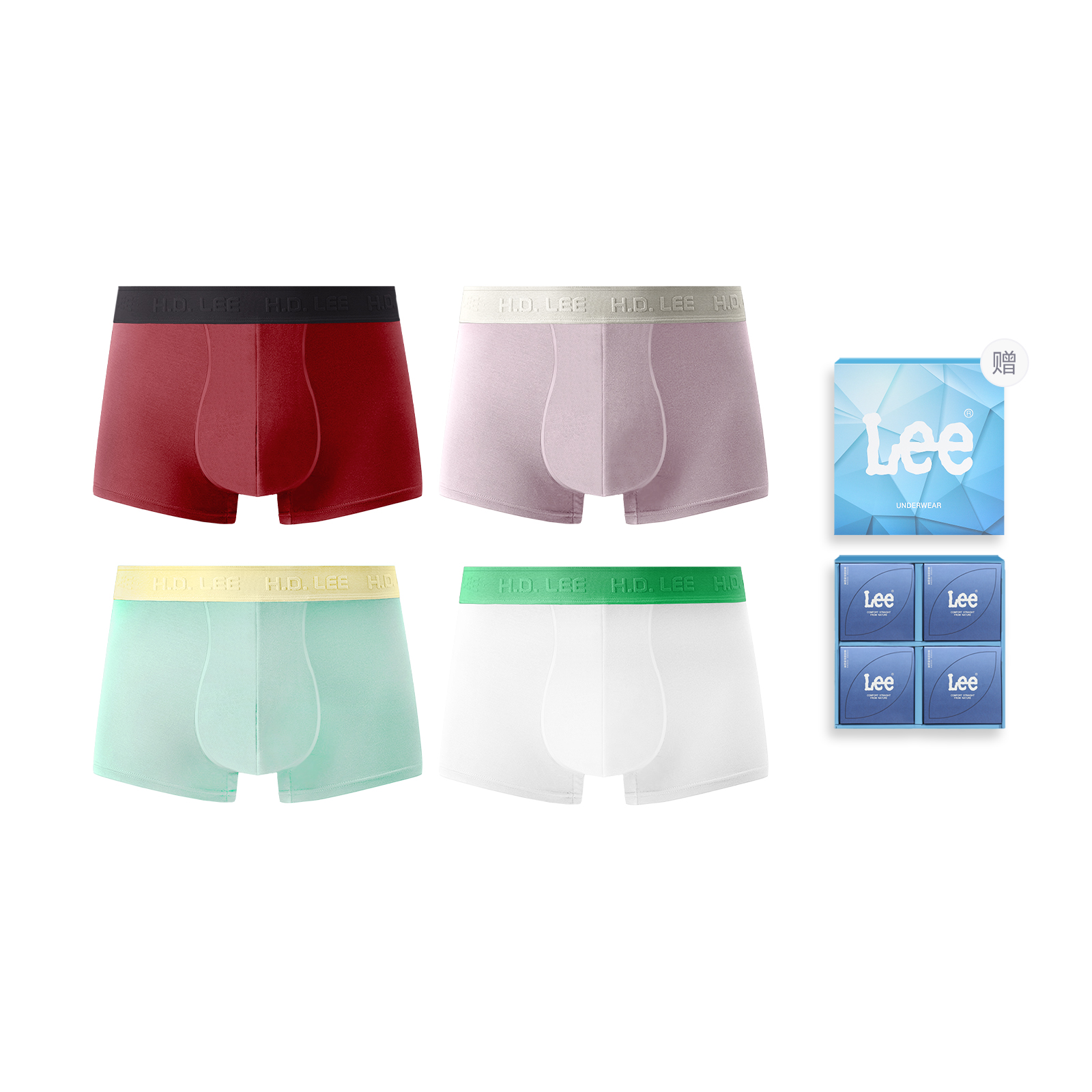 

Подарочные боксы Galaxy Underwear для мужчин, набор из 4 штук Lee, белый