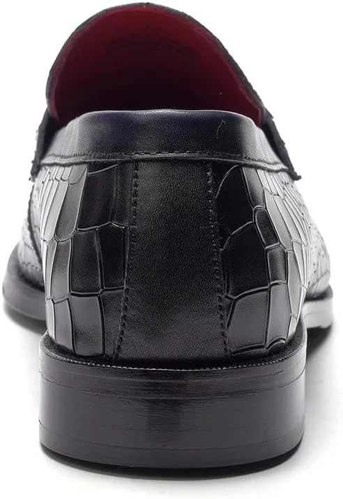 Сандалии мужские A. Veer Havana Double Strap Navy Croco Print Carlos Santana — фото 4