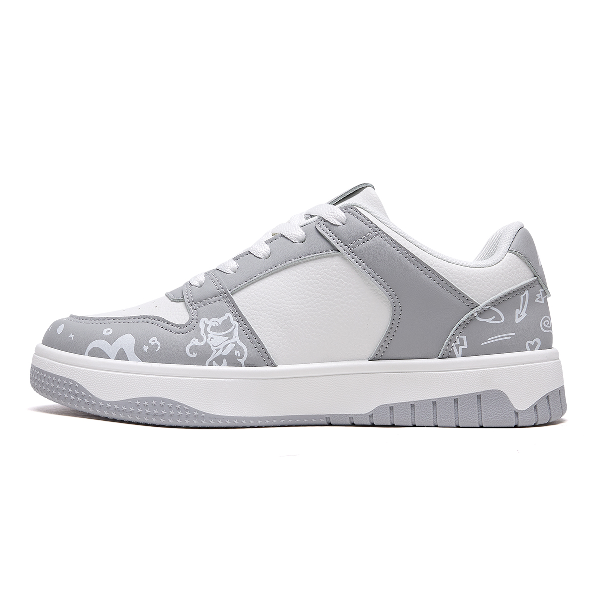 

Warrior Slip Resistant Легкие и дышащие низкие скейтерские кроссовки мужские, светло-серый