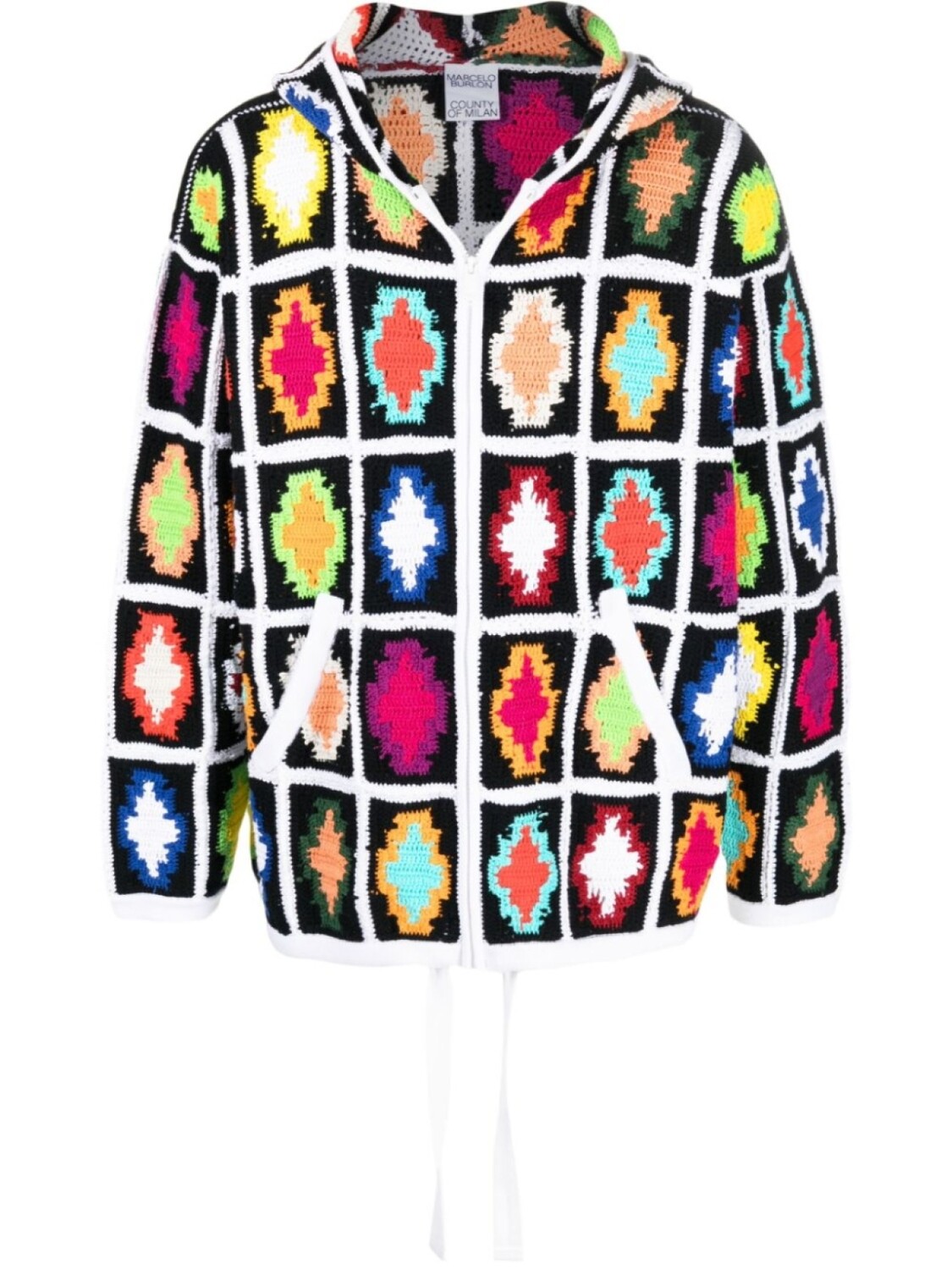 

Marcelo Burlon County of Milan худи Cross в технике макраме, черный