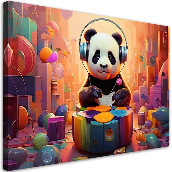 

Картина арт-принт KUNSTLOFT DJ Panda's Urban Groove, многоцветный