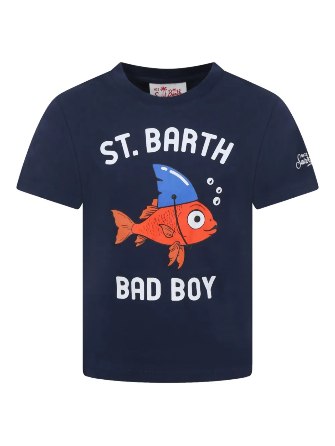 

Футболка MC2 Saint Barth Kids с принтом Bad Boy, синий