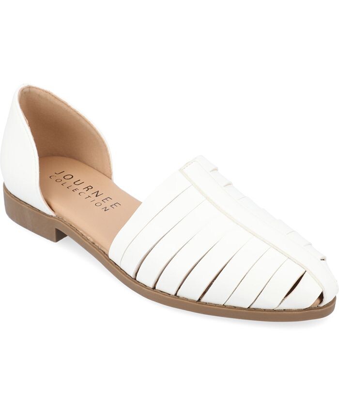 Женские балетки Anyah в клетку Journee Collection, белый