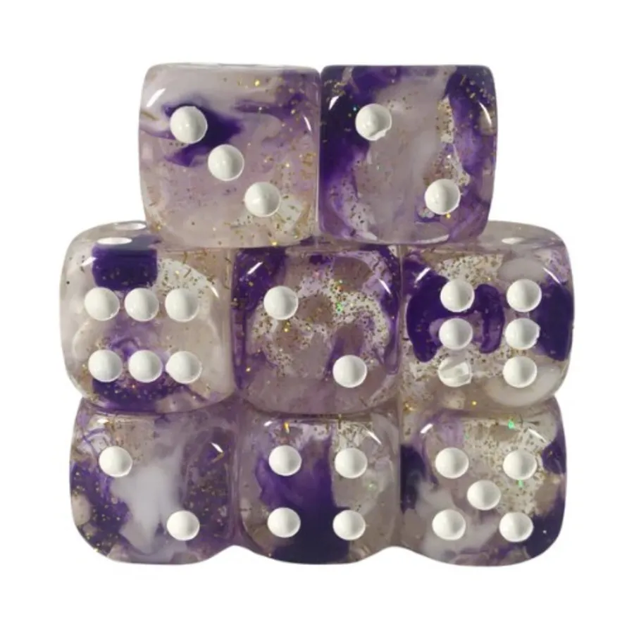 

d6 18мм Желание Джинни с белым (12), Class & Creature Dice - d6 Sets