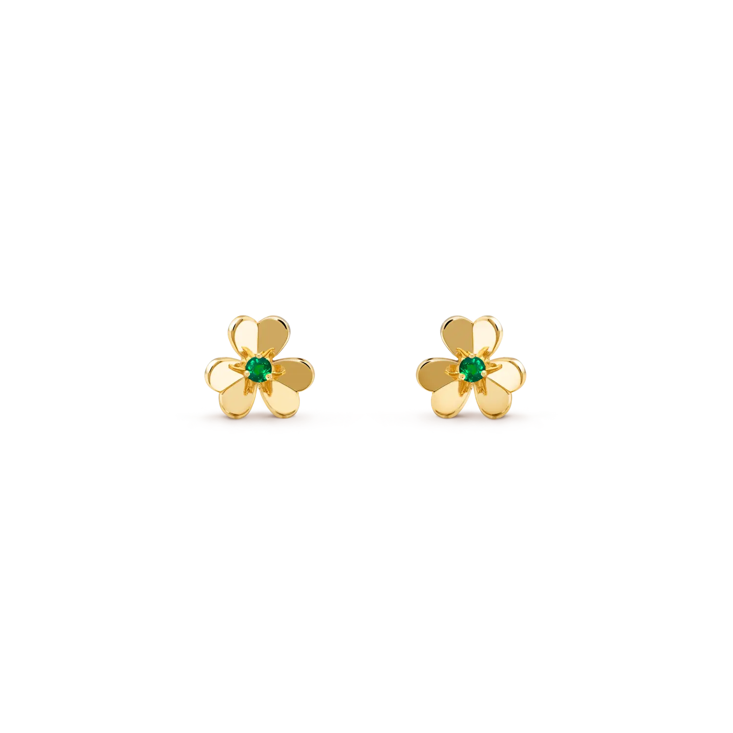 

Серьги Van Cleef & Arpels Frivole, мини модель, 18-ct желтое золото, изумруд