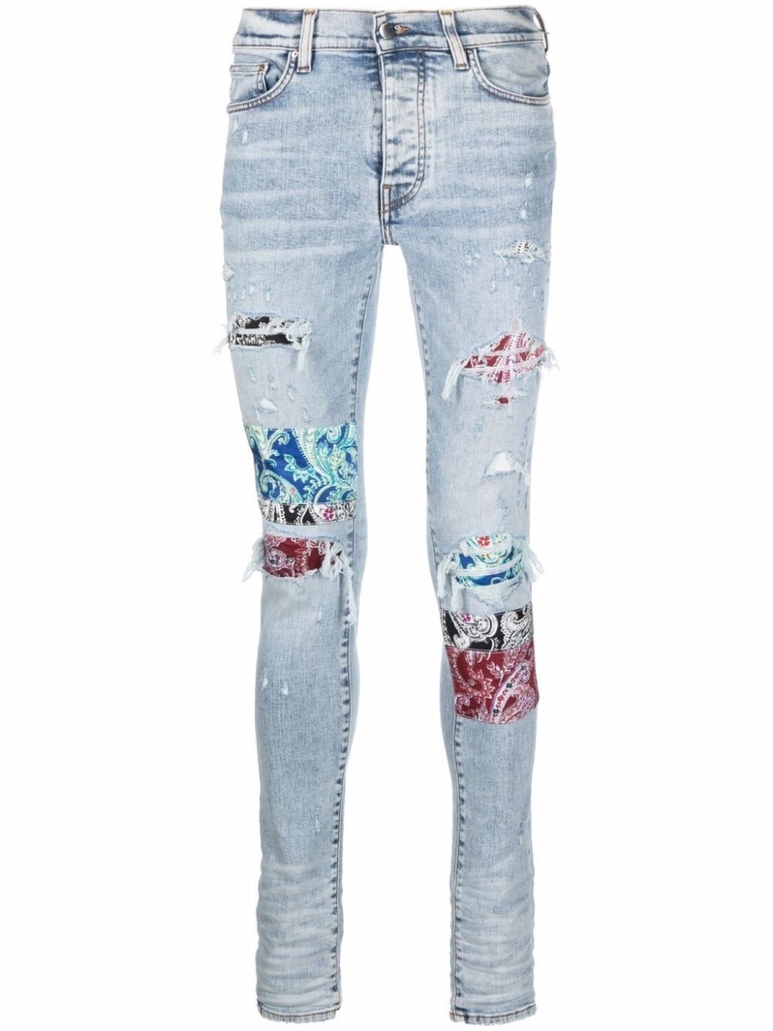 

AMIRI джинсы скинни с эффектом потертости, синий