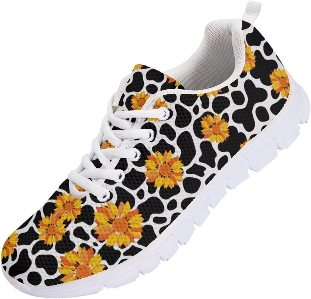 

Мужские кроссовки Funnydude Funny Print легкие спортивные повседневные беговые обувь для мужчин, Cow Print