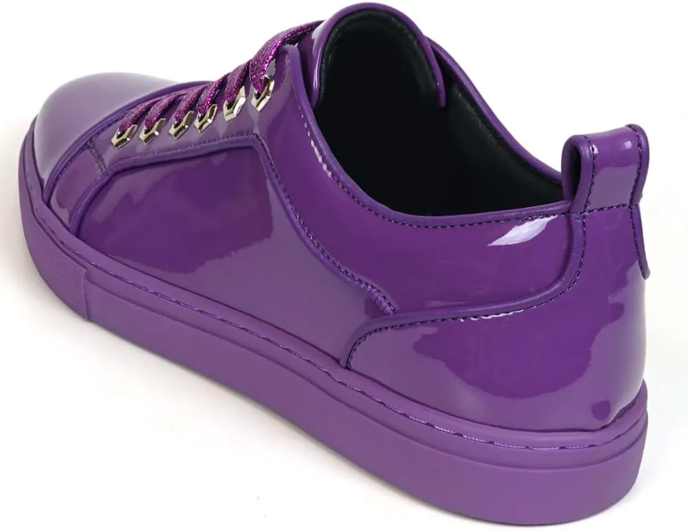 FI-2415-2 Patent Leather Cap tor Lace up Sneaker Fiesso by Aurelio Garcia, фиолетовый — фото 2