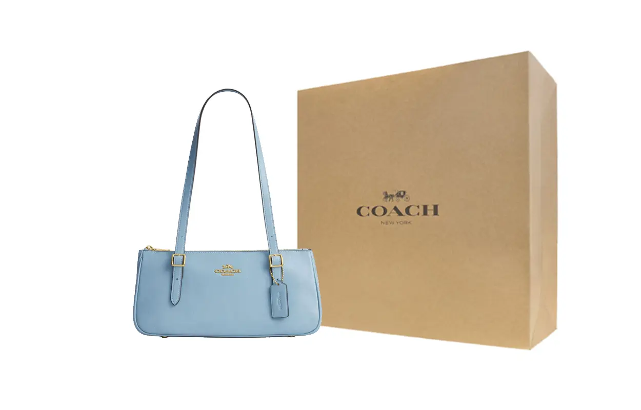 

COACH Кожаная сумка через плечо женская розовая голубая