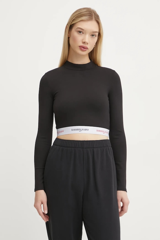 

Лонгслив Tommy Jeans, черный