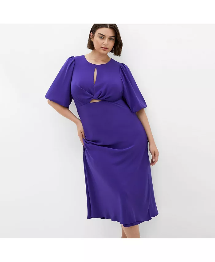 

Платье Plus Size Ines с объемными рукавами CITY CHIC, фиолетовый