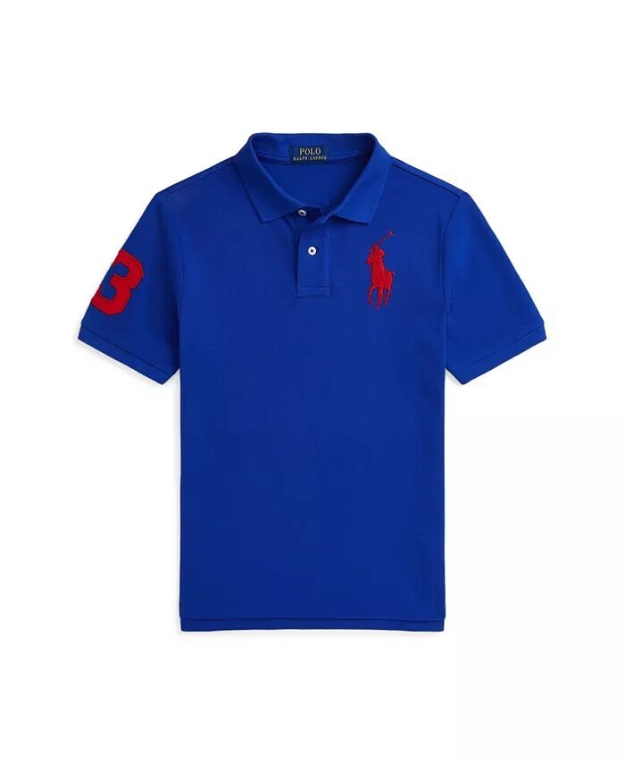 

Рубашка поло из хлопковой сетки Big Boys Big Pony Polo Ralph Lauren, зеленый