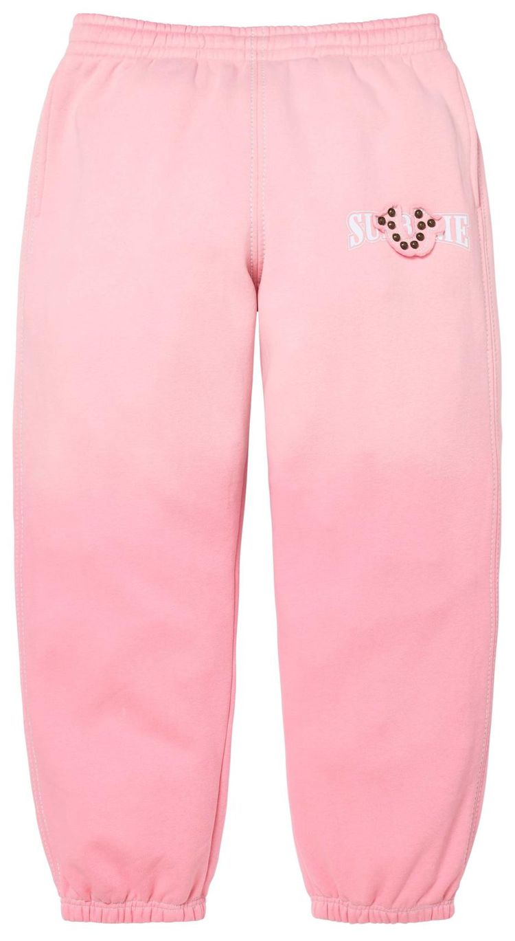 

Спортивные штаны Supreme x True Religion, розовые