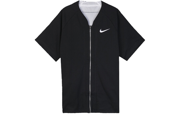 Мужская бейсбольная майка Nike, цвет Black, white and yellow color blocking — фото 2