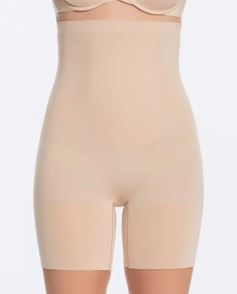 

Брюки с завышенной талией и поясом Spanx, натуральный