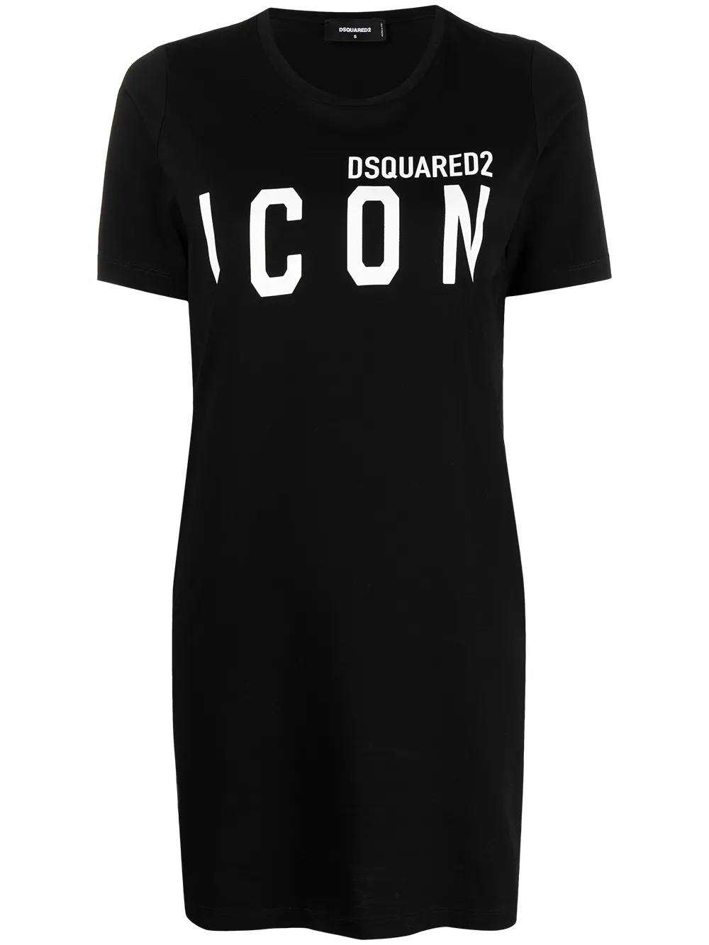 

Платье-футболка с логотипом DSQUARED2, черный