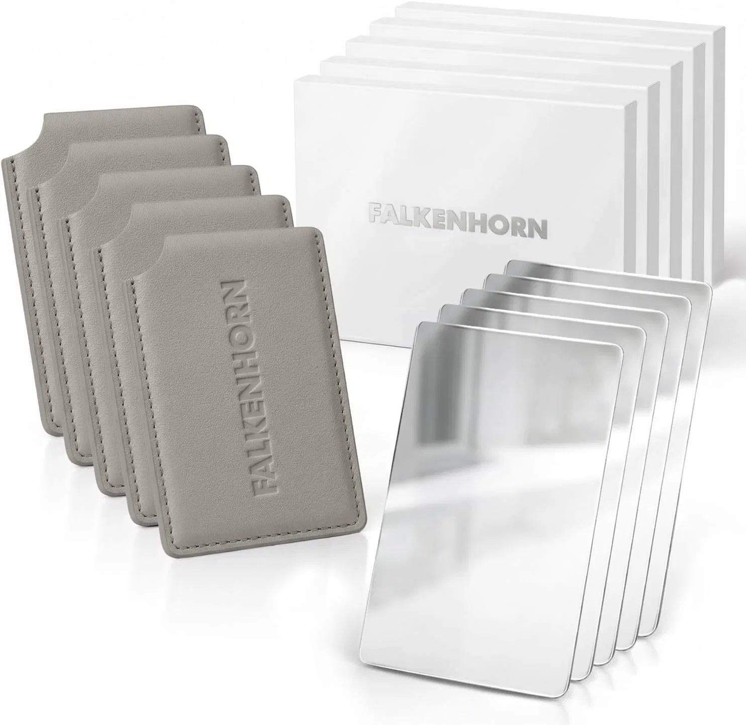Набор компактных зеркал в чехле Falkenhorn Falkenhorn, Grey