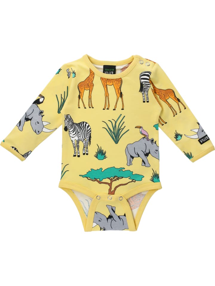 

Villervalla Боди с длинными рукавами в стиле сафари, желтого цвета