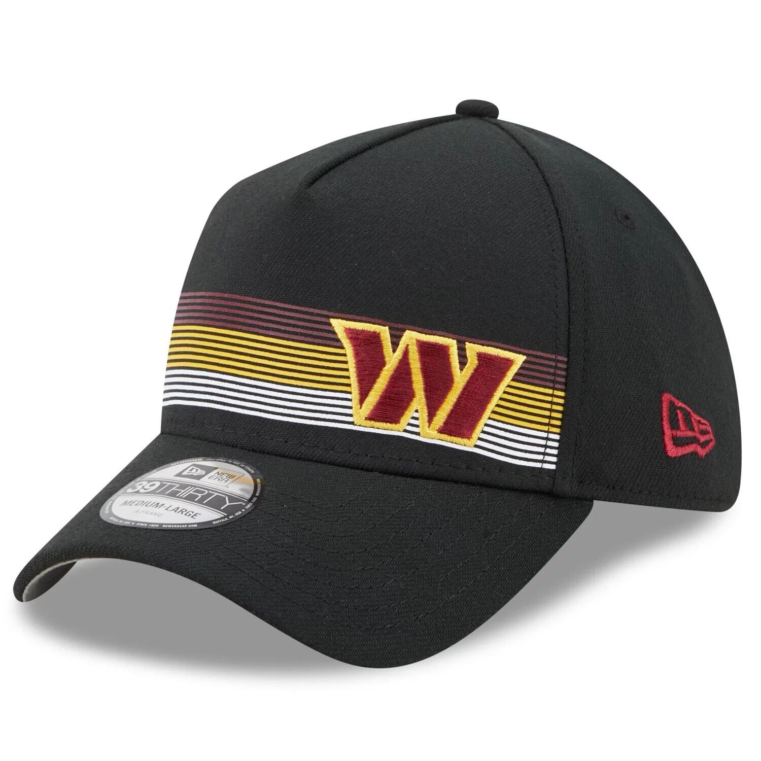 

Мужская кепка New Era Black Washington Commanders Flawless Stripe 39THIRTY Flex Hat