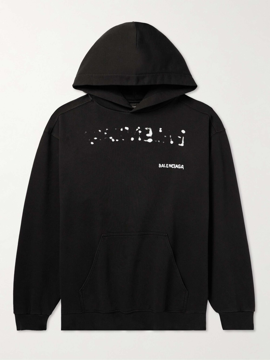 

Худи из хлопкового джерси с логотипом BALENCIAGA, черный