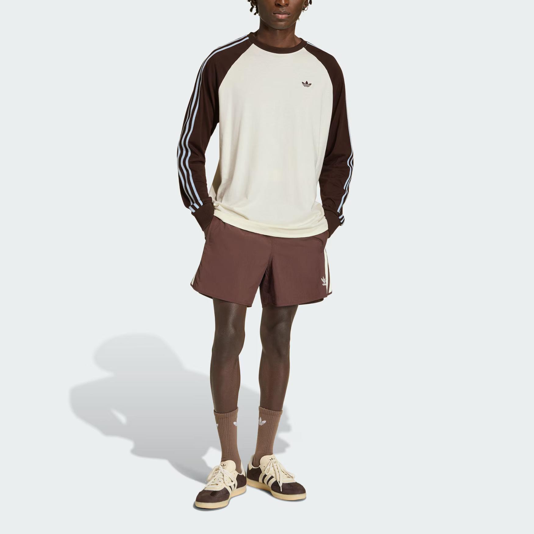 Футболка BC LS CALI мужская Adidas Originals, jade белый/aurora коричневый — фото 2