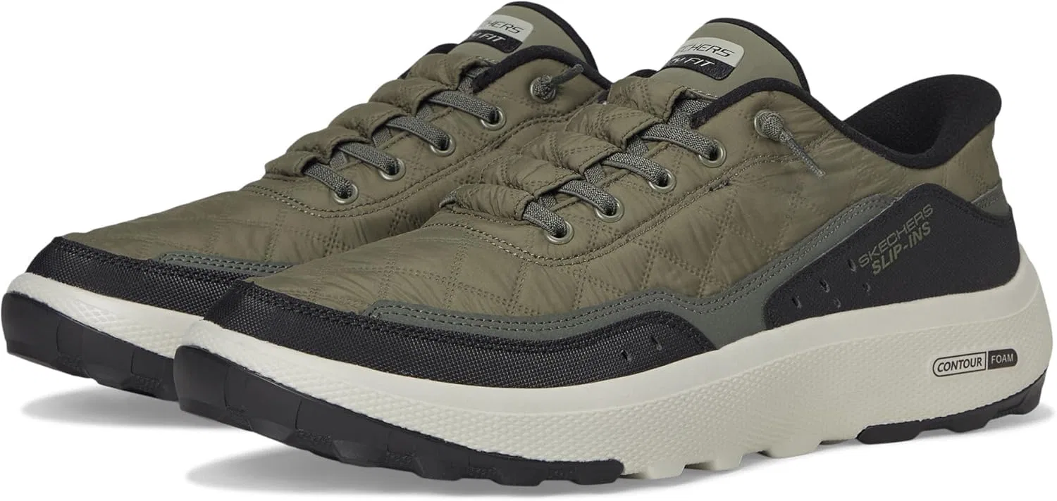 Мужские кроссовки Skechers Urban Explore Cosy Fit Hands Free Slip-in, оливковый