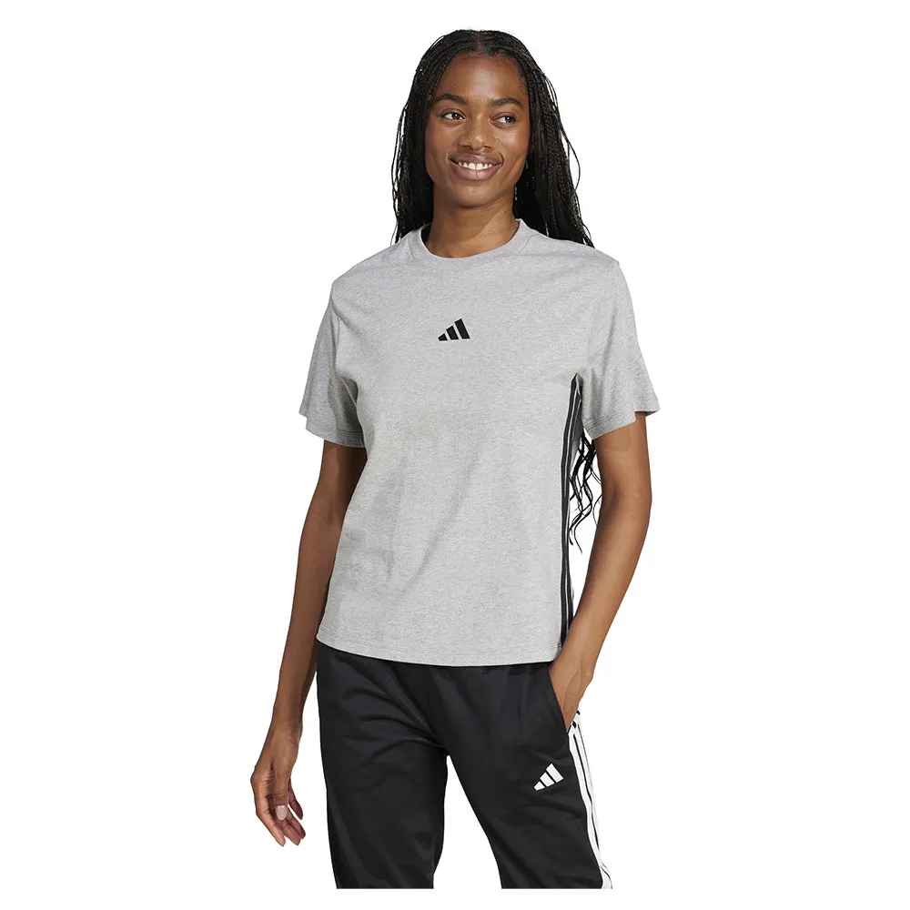 

Футболка с коротким рукавом adidas Essentials 3 Stripes Cotton, серый