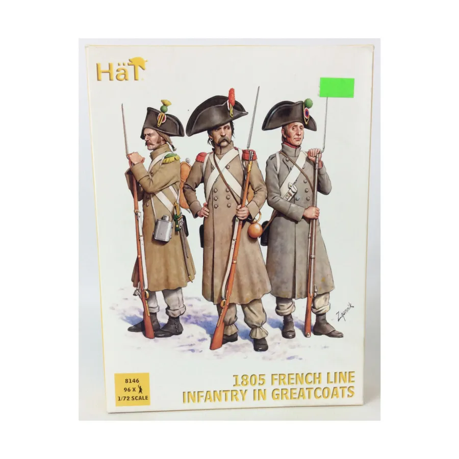 

1805 г. Французская линейная пехота в шинелях, Historical Plastic Military Figures - Napoleonic (1:72) (Hat Industries)