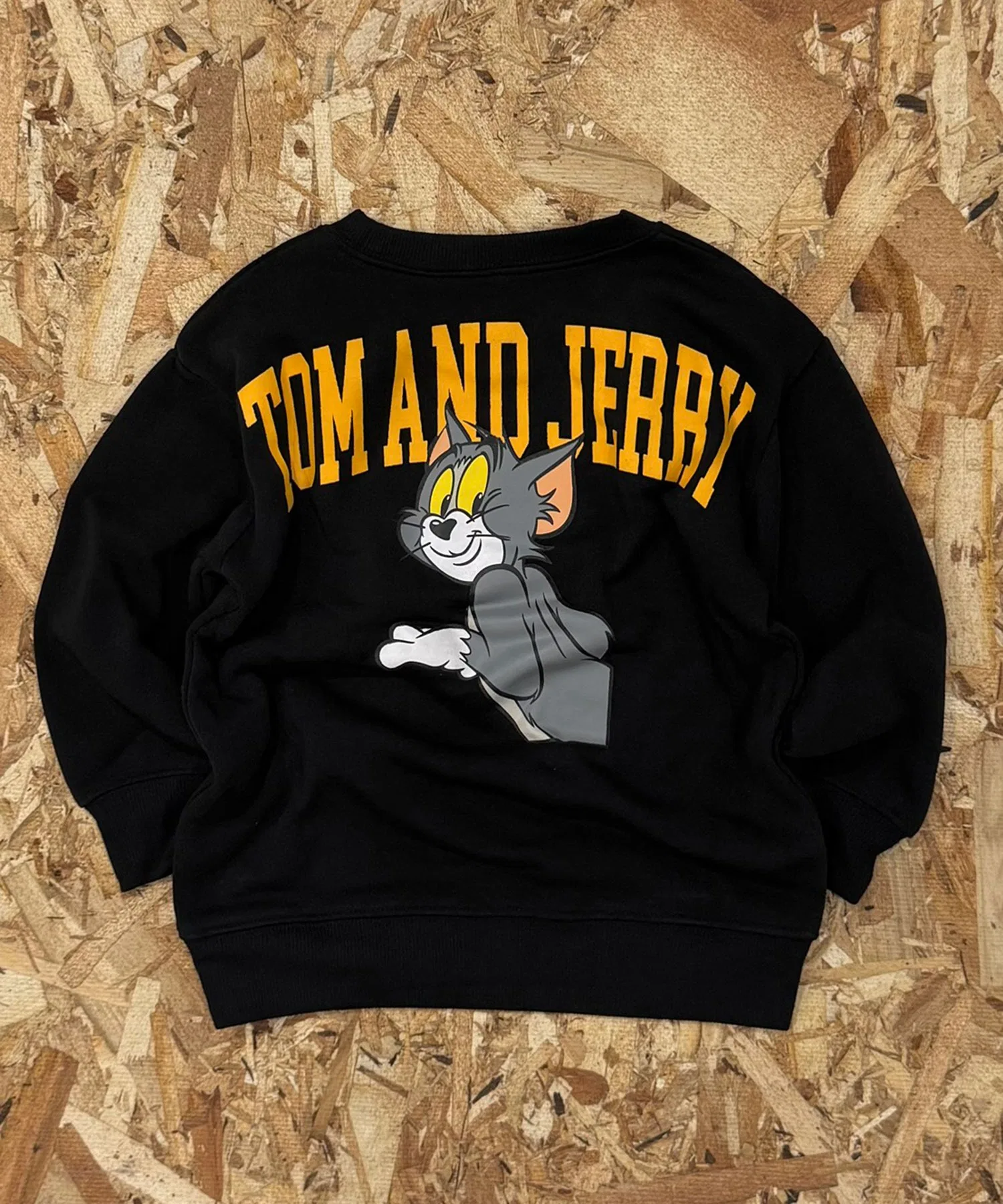 【TOM&JERRY】 Мягкая подкладка из хлопка, не образует катышков, принт на спине, БОЛЬШАЯ толстовка