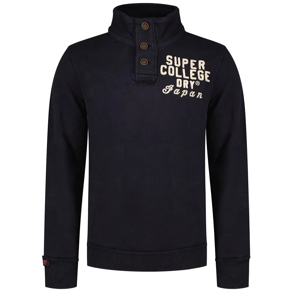 

Толстовка Superdry Vintage Athletic Henley, синий/черный