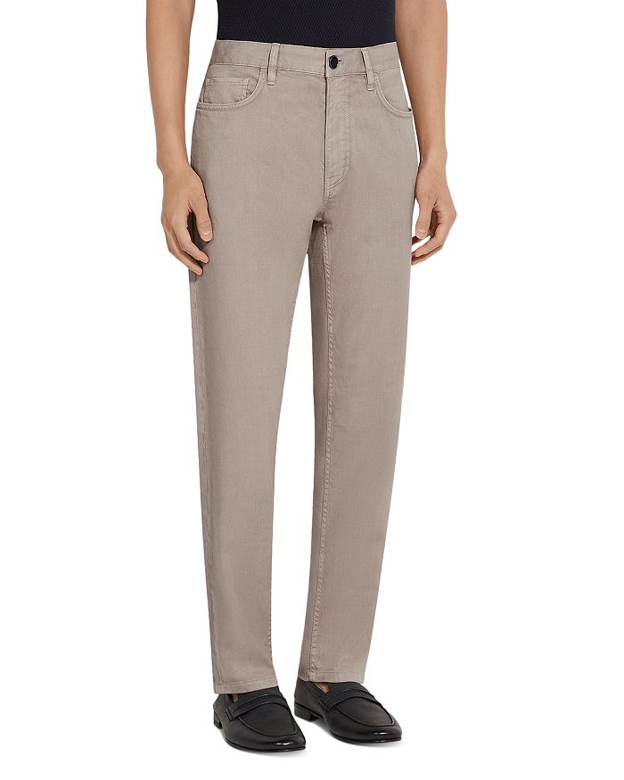 

ZENGA Джинсы Roccia из хлопка и льна с эластаном ZEGNA, коричневый/бежевый