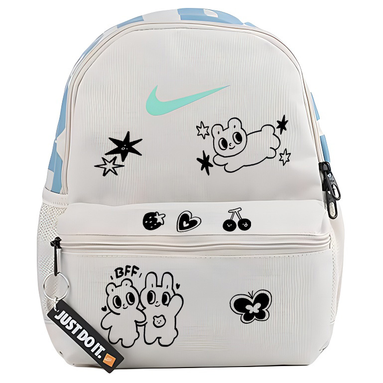 

Nike Тканевый рюкзак женский серо-белый, Cute Rabbit