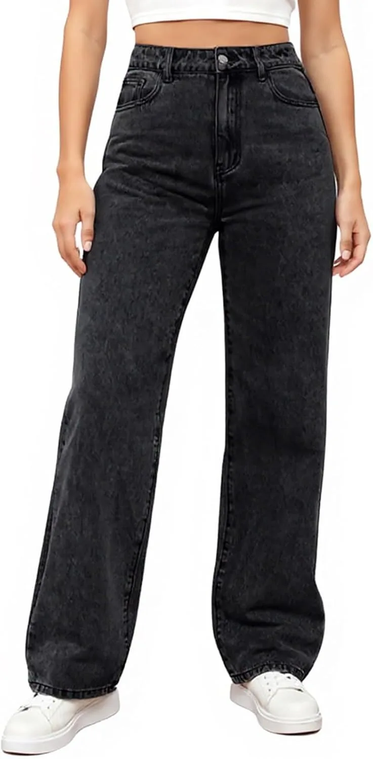 

Джинсы женские широкие high waisted