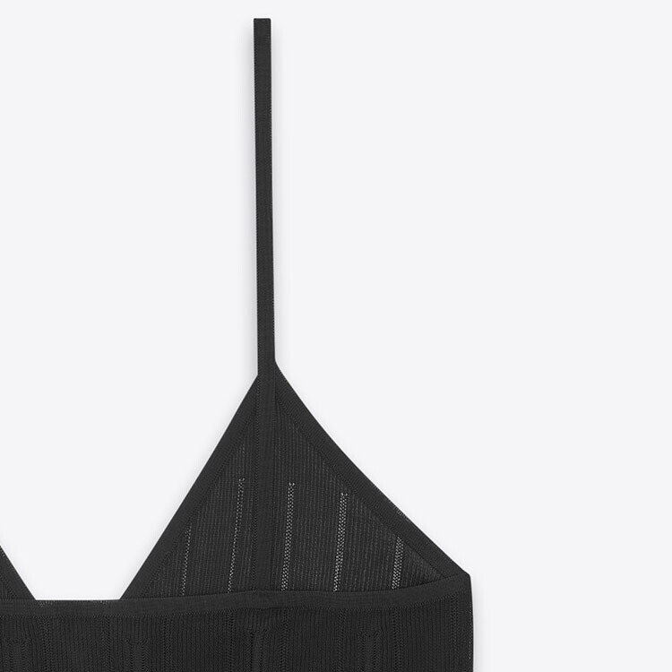 Майка женская черная Saint Laurent — фото 4
