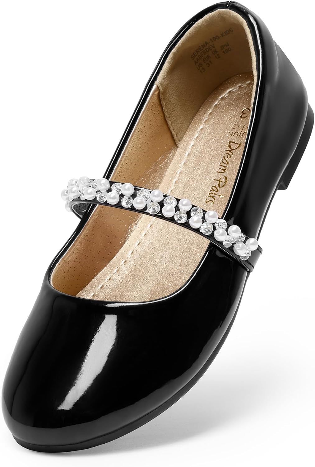 

Туфли для девочек DREAM PAIRS Mary Jane Ballerina Flats для свадьбы, вечеринок (малыши/маленькие дети/старшие дети), черный