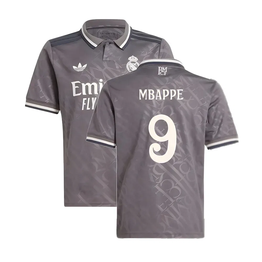 Футбольная форма Real Madrid 2024/25 (третий комплект) Mbappé 9, антрацитовый