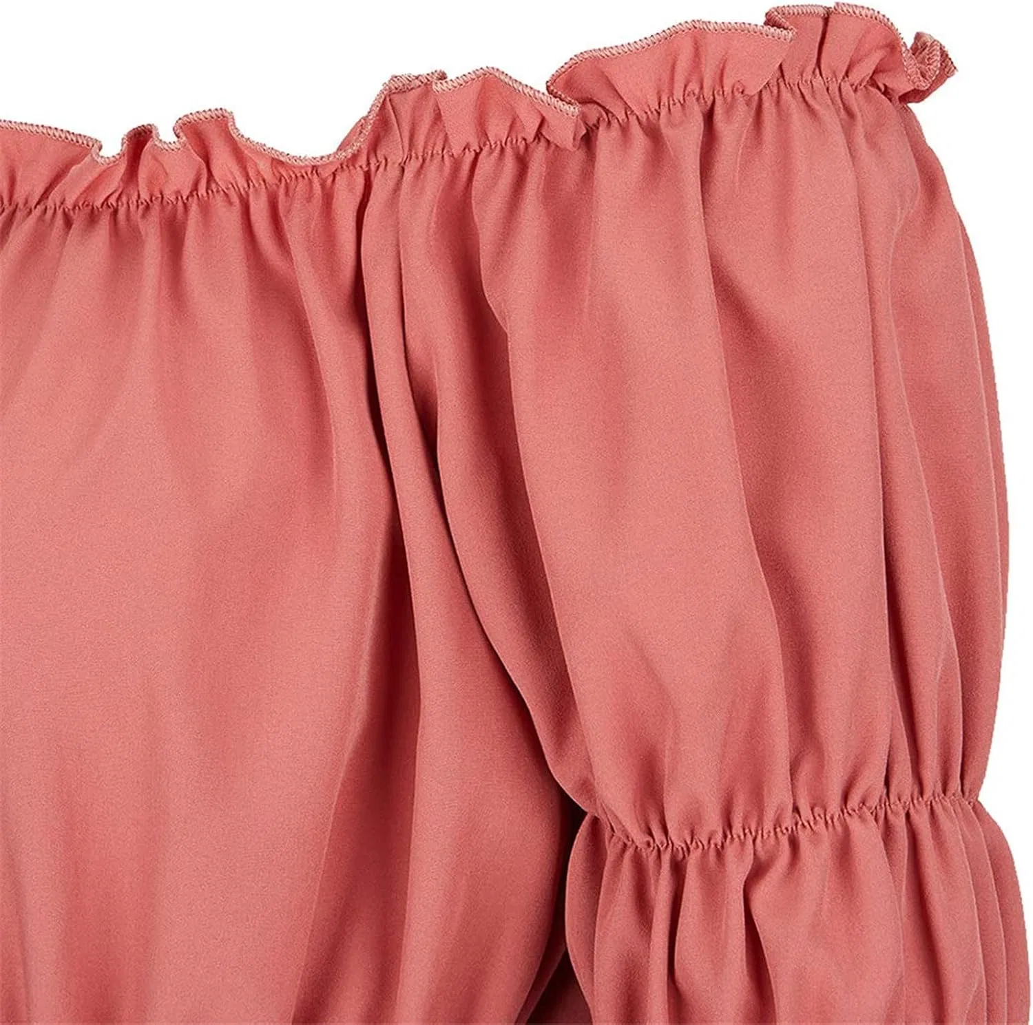 Блуза с коротким рукавом, женская Off Shoulder, арбузно-красный — фото 2