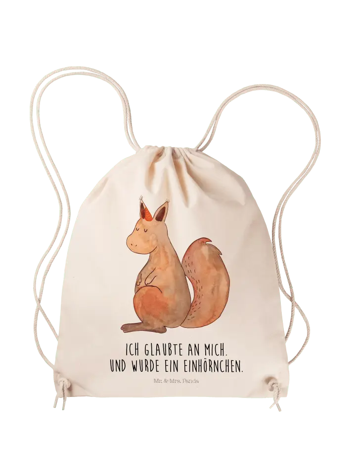 

Спортивная сумка Mr & Mrs Panda Sportbeutel Einhorn Glauben, кремовый